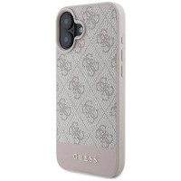 Guess 4G Bottom Stripe Case for iPhone 16 Plus 6.7" - Pink
