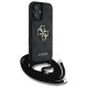 Guess 4G Big Logo Cord Stap Crossbody Case for iPhone 16 Black