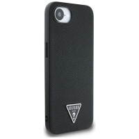 Guess Grained Triangle MagSafe case for iPhone 16e - black