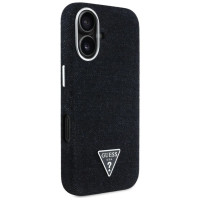 Guess Denim Triangle Logo MagSafe case for iPhone 16 - black