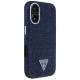 Guess Denim Triangle Logo MagSafe iPhone 16 Case - Blue