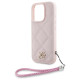 Karl Lagerfeld Quilted Initial Logo & Chain Strap iPhone 16 Pro Max Case - Pink