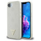 Guess Grained Hot Stamp Peony Triangle Logo MagSafe case for iPhone 16e - beige