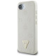 Guess Grained Hot Stamp Peony Triangle Logo MagSafe case for iPhone 16e - beige