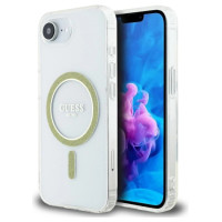 Guess IML Glitter Circle MagSafe iPhone 16e Case - Clear