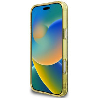 Guess IML Metal Glitter 4G Circle Triangle MagSafe Case for iPhone 16 Pro Max - Brown