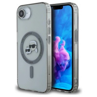 Karl Lagerfeld IML Metal Karl & Choupette Heads MagSafe iPhone 16e Case - Black