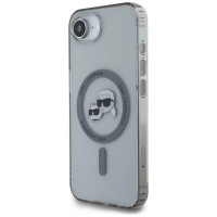 Karl Lagerfeld IML Metal Karl & Choupette Heads MagSafe iPhone 16e Case - Black