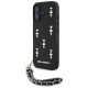Karl Lagerfeld Saffiano Crystals w/Chain iPhone 16 Case - Black