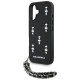Karl Lagerfeld Saffiano Crystals w/Chain iPhone 16 Case - Black