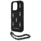 Karl Lagerfeld Saffiano Crystals w/Chain iPhone 16 Pro Max Case - Black