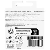 Xiaomi BHR9462EU 120W 6A USB-A Wall Charger with USB-C Cable - White