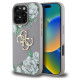 Guess Grained Roses Big 4G Logo iPhone 16 Pro Case - Purple