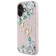Guess Grained Roses Big 4G logo iPhone 16 case - pink