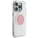 Guess IML Metal Colored Circle Classic Logo MagSafe iPhone 16 Pro Case - Pink
