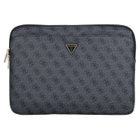 Guess Sleeve 4G Zipper Pocket Triangle Logo 14" Laptop Bag - Black