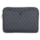 Guess Sleeve 4G Zipper Pocket Triangle Logo 14" Laptop Bag - Black