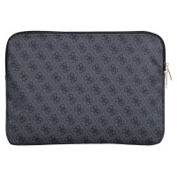 Guess Sleeve 4G Zipper Pocket Triangle Logo 14" Laptop Bag - Black