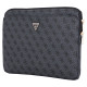Guess Sleeve 4G Zipper Pocket Triangle Logo 14" Laptop Bag - Black