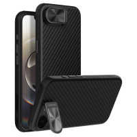 Nillkin Etui Nillkin CarboProp Magnetic z osłoną na aparat i podstawką na iPhone 16e - czarne