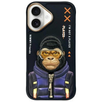 Nimmy Cool&Cute 2.0 Monkey case for iPhone 16 - black