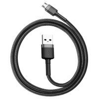 Baseus Cafule Cable CAMKLF-AG1 USB-A / micro USB 2.4A 0.5 m - black-gray