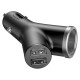 Baseus Y Type Car Charger car charger 2x USB + cigarette lighter socket 3.4A black (CCALL-YX01)