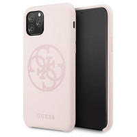 Guess GUHCN58LS4GLP iPhone 11 Pro light pink/light pink hard case Silicone 4G Tone On Tone