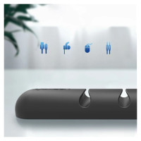 Ugreen 30762 self-adhesive organizer for 4 cables - black (2 pcs.)