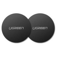 Ugreen LP123 30836 round metal plates for magnetic phone holders - black (2 pcs.)