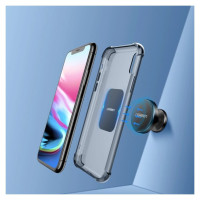 Ugreen LP123 30836 round metal plates for magnetic phone holders - black (2 pcs.)