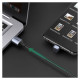Ugreen nylon angled cable USB cable - USB Type C 1 m 3 A 18 W Quick Charge AFC FCP for gamers gray (70313)