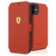 Ferrari FESPEFLBKP12SRE iPhone 12 mini 5.4" red/red book On Track Perforated
