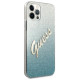 Guess GUHCP12LPCUGLSBL iPhone 12 Pro Max 6.7" blue/blue hardcase Glitter Gradient Script