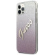 Guess GUHCP12LPCUGLSPI iPhone 12 Pro Max 6.7" pink/pink hardcase Glitter Gradient Script