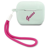 Guess GUACAPLSVSBF AirPods Pro cover blue fuchsia/blue fuschia Silicone Vintage