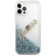 Guess GUHCP12LGLVSBL iPhone 12 Pro Max 6.7" blue/blue hardcase Glitter Vintage Script