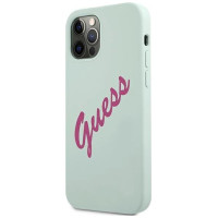 Guess GUHCP12LLSVSBF iPhone 12 Pro Max 6.7" blue fuchsia/blue fuschia hardcase Silicone Vintage