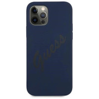 Guess GUHCP12LLSVSBL iPhone 12 Pro Max 6.7" blue/blue hardcase Script Vintage