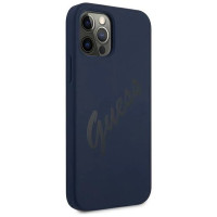 Guess GUHCP12LLSVSBL iPhone 12 Pro Max 6.7" blue/blue hardcase Script Vintage