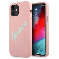 Guess GUHCP12SLSVSPG iPhone 12 mini 5.4" rose green/green pink hardcase Silicone Vintage