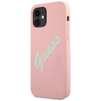 Guess GUHCP12SLSVSPG iPhone 12 mini 5.4" rose green/green pink hardcase Silicone Vintage