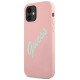 Guess GUHCP12SLSVSPG iPhone 12 mini 5.4" rose green/green pink hardcase Silicone Vintage