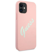 Guess GUHCP12SLSVSPG iPhone 12 mini 5.4" rose green/green pink hardcase Silicone Vintage
