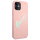 Guess GUHCP12SLSVSPG iPhone 12 mini 5.4" rose green/green pink hardcase Silicone Vintage