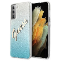 Guess GUHCS21MPCUGLSBL S21+ G996 blue/blue hardcase Glitter Gradient Script