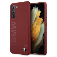 BMW Etui BMW BMHCS21MSLBLRE S21+ G996 czerwony/red hardcase Silicone Signature Logo