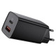 Baseus GaN2 Lite fast charger 65W USB / USB Type C Quick Charge 3.0 Power Delivery (gallium nitride) black (CCGAN2L-B01)