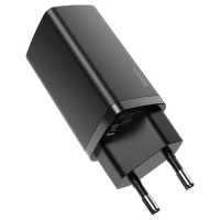 Baseus GaN2 Lite fast charger 65W USB / USB Type C Quick Charge 3.0 Power Delivery (gallium nitride) black (CCGAN2L-B01)
