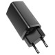 Baseus GaN2 Lite fast charger 65W USB / USB Type C Quick Charge 3.0 Power Delivery (gallium nitride) black (CCGAN2L-B01)